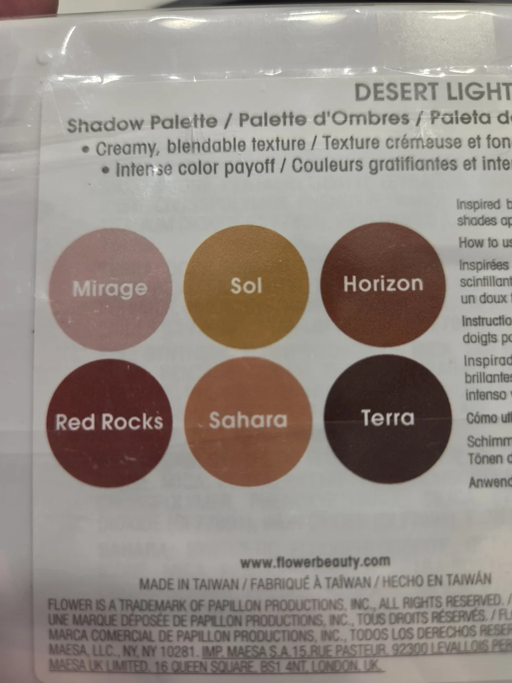 DESERT LIGHTS Shimmer Eyeshadow Palette - Golden Bronze Mix